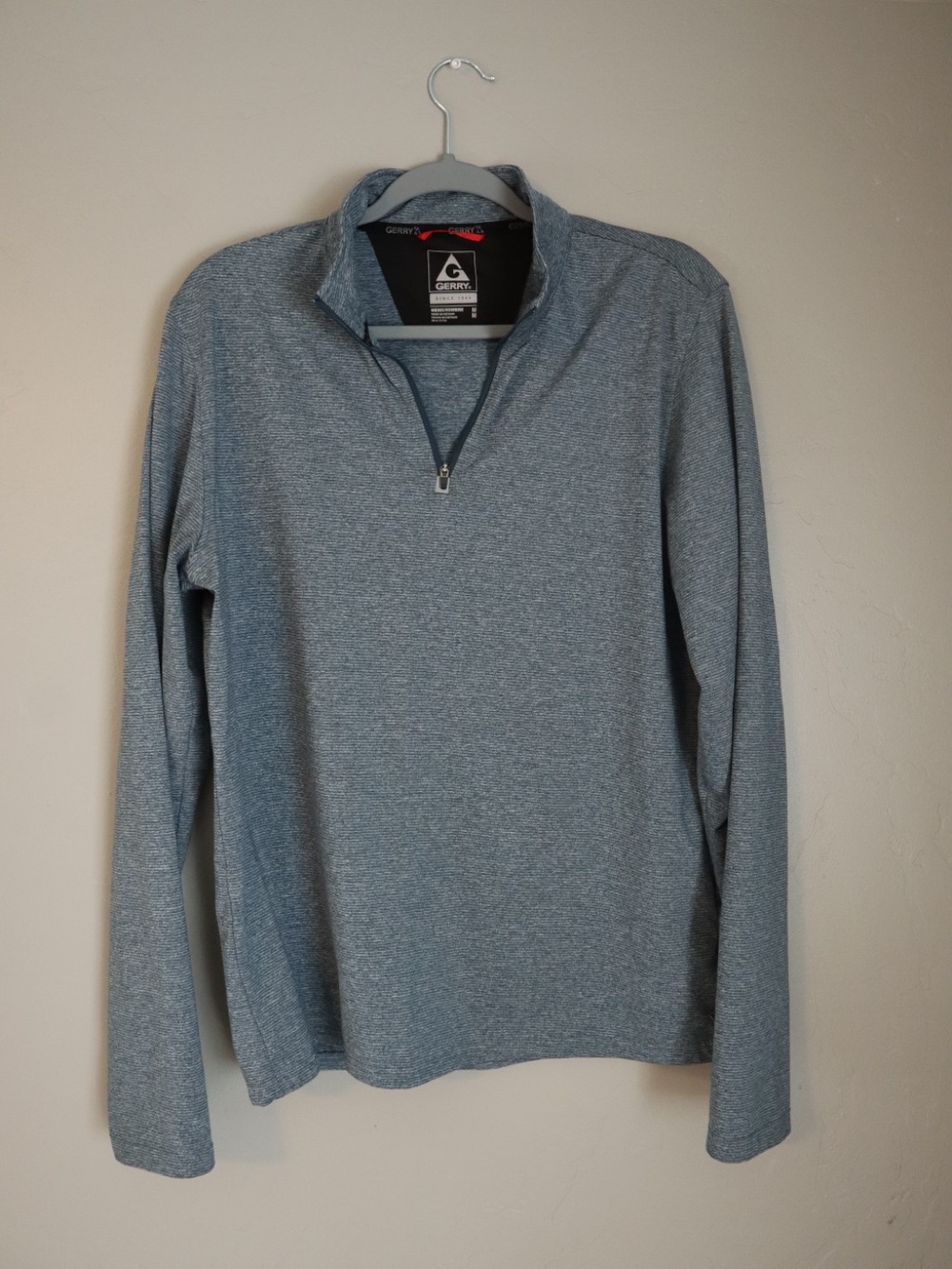 Gerry Weber Men's Light Gray Quarter-Zip Pullover